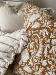 Brown Floral Cushion