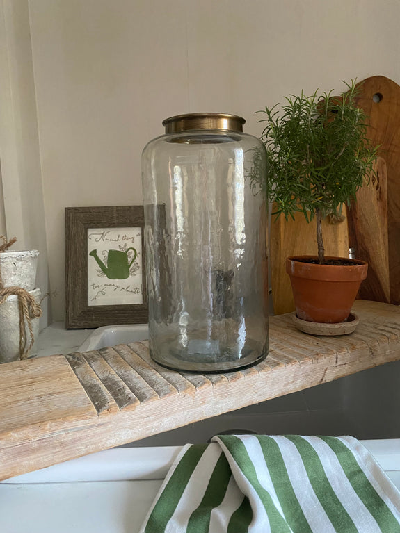 Hammered Glass Jar