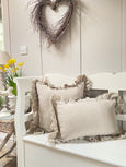Frilly Linen Cushion
