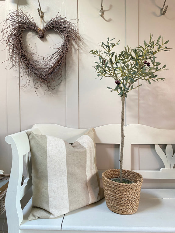 Olive Stripe cushion