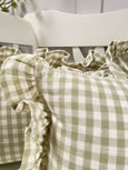 Rectangle Gingham Cushion - Olive
