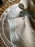 Stripe edge napkin set of 4
