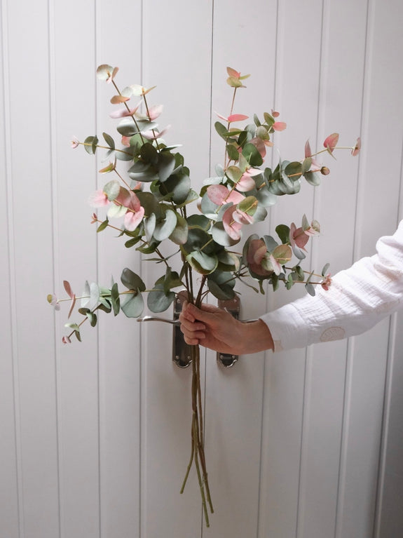Faux Blush Tipped Eucalyptus