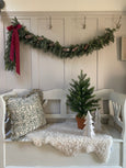 Faux Pine Garland with Pinecones