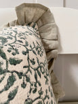 Green Print Frill Cushion