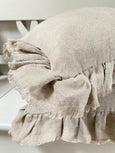 Frilly Linen Cushion