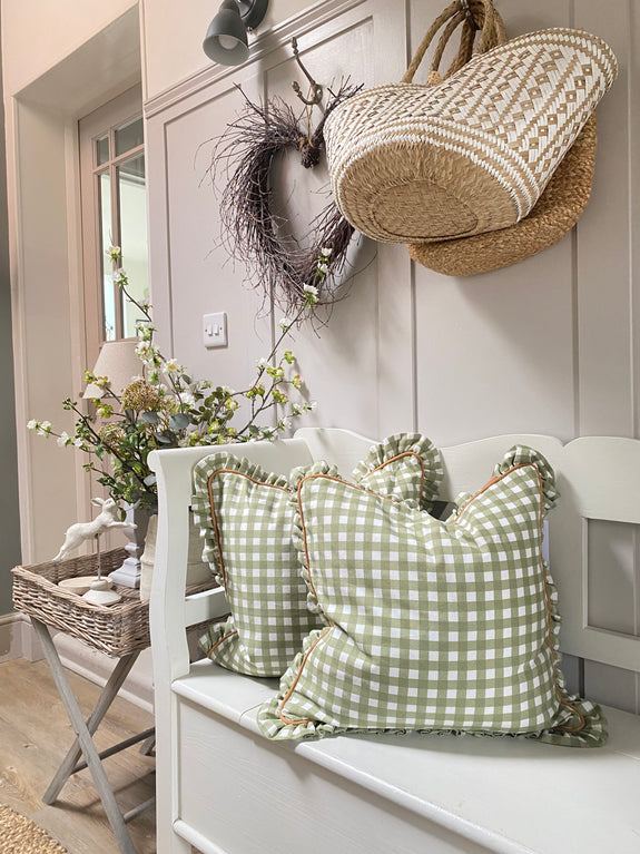 Gingham Check Cushion