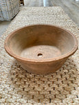Large red stone planter