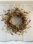 Faux dried Autumn Leaves wreath