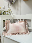 Rectangle Gingham Cushion - Pink