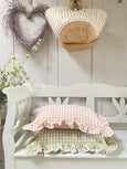 Rectangle Gingham Cushion - Pink