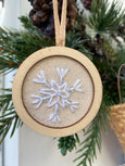 Hand embroidered hanging decoration