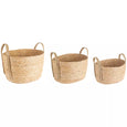 Oval seagrass basket with handles